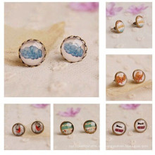 Amantes de la joyería azul claro Earing Stud Earrings